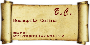 Budaspitz Celina névjegykártya